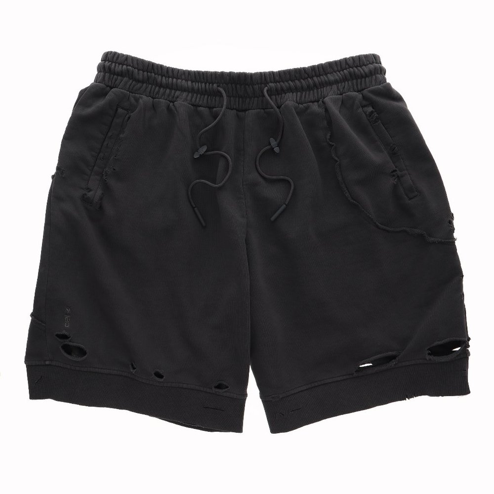 C2H4 Distressed Sweat Shorts
